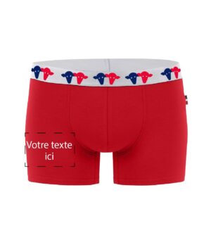 Boxer personnalisation rouge Seize point neuf