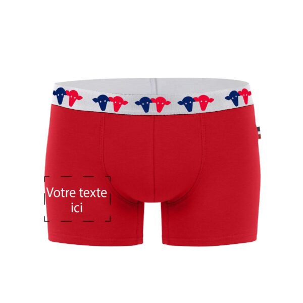 Boxer personnalisation rouge Seize point neuf