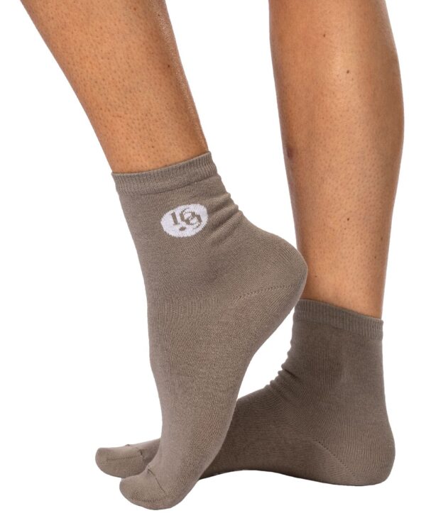Chaussette mi-haute taupe