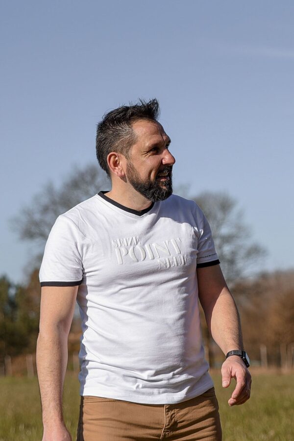 T-shirt Cédric blanc Seize point neuf