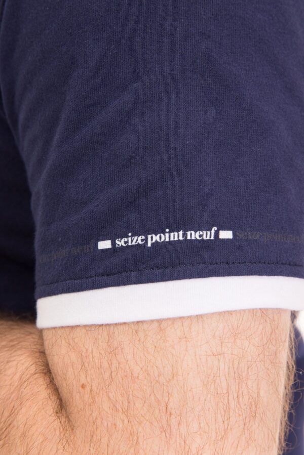 T-shirt Cédric marine Seize point neuf