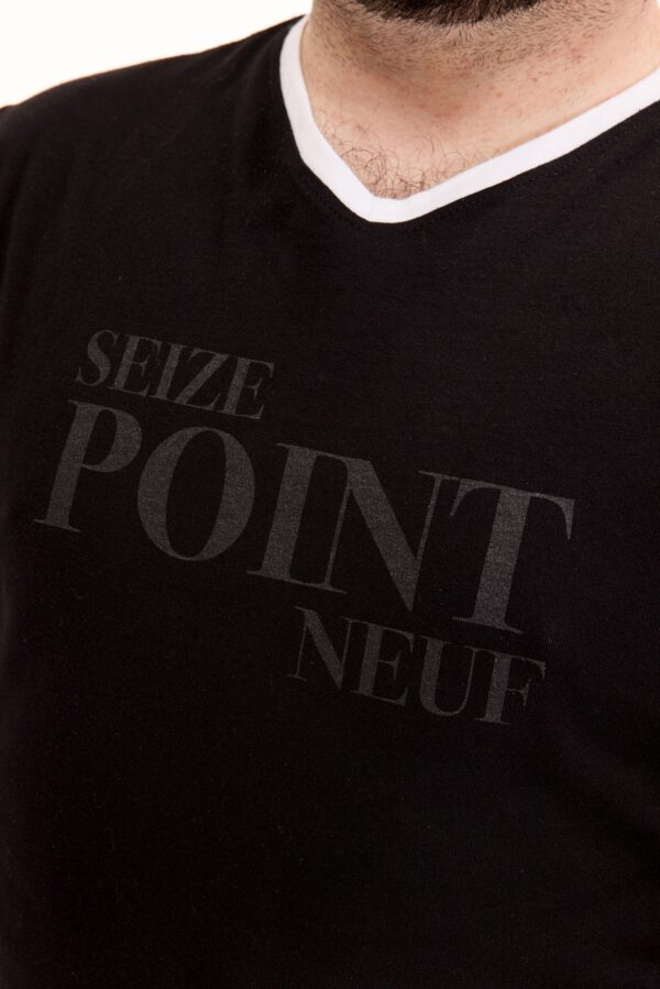 T-shirt Cédric noir Seize point neuf