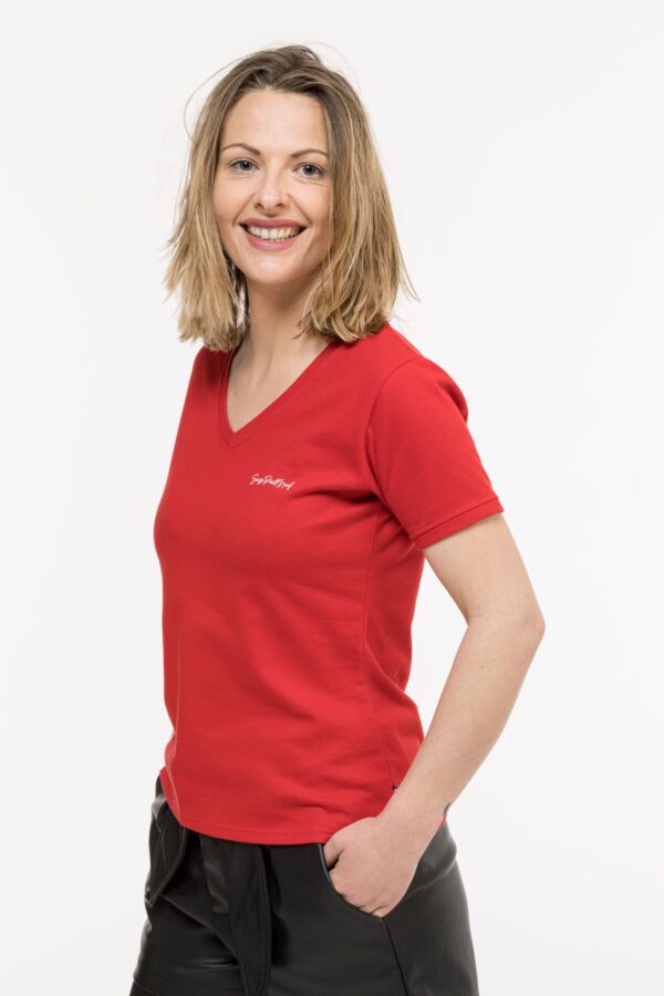 T-shirt Isabelle classique rouge Seize point neuf