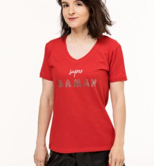 t-shirt rouge fabriqué en France