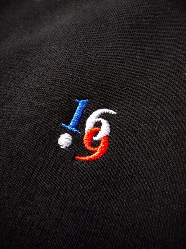 Sweat Jérémy noir broderie 16.9